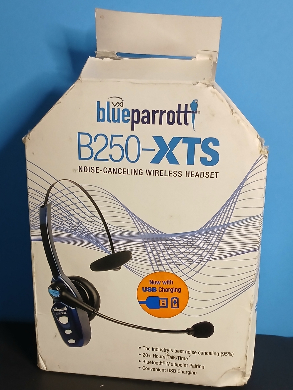 Parrot B250-XTS Wireless Headset in Black and Blue